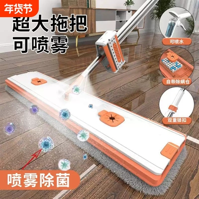 喷水2025新款大拖把家用免手洗一拖净干湿两用喷雾托帕多功能新型