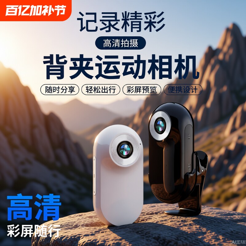 拇指相机随身运动高清volg摄像头宠物户外儿童胸前佩戴项圈挂