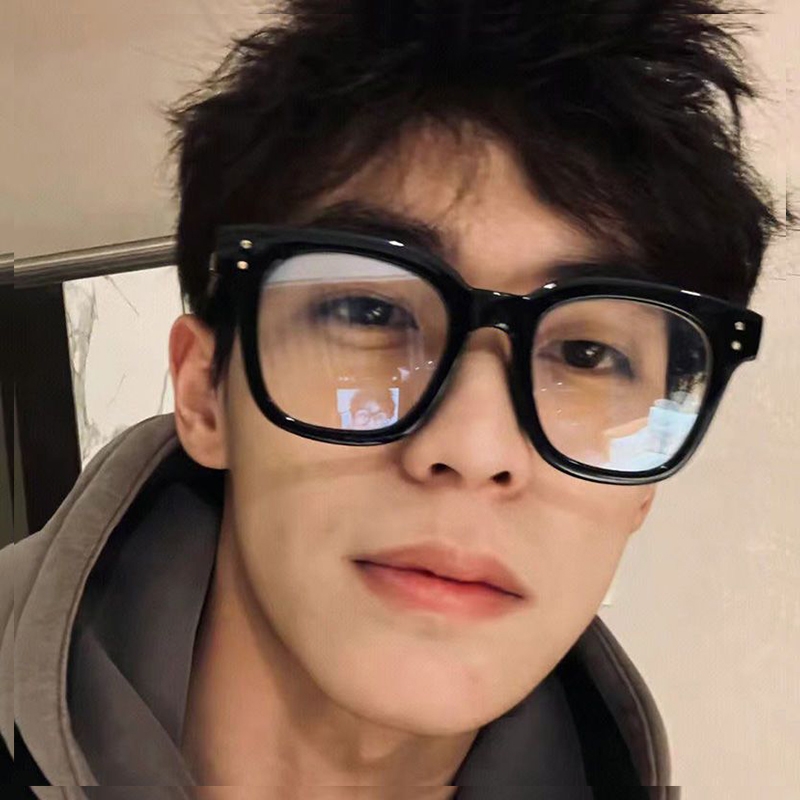 男士黑框眼镜近视韩版痞帅潮可配度数防蓝光眼镜框镜架大框平光镜
