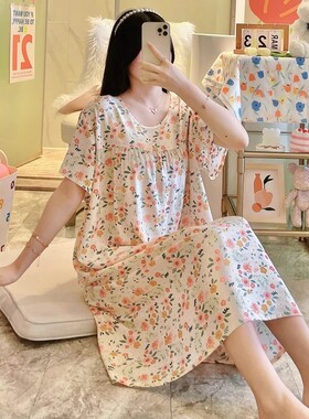 棉绸短袖夏季睡裙|超3000次加购