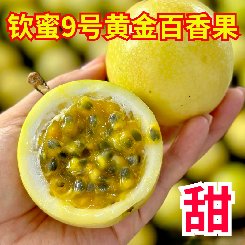 广西钦蜜9号黄金百香果新鲜水果当季整箱包邮特大果原海果南浆5斤