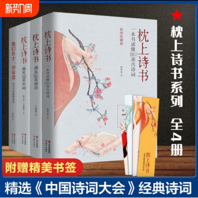 正版速发4册枕上诗书全套书读懂最美古诗词飞花令里读唐诗宋词诗词鉴