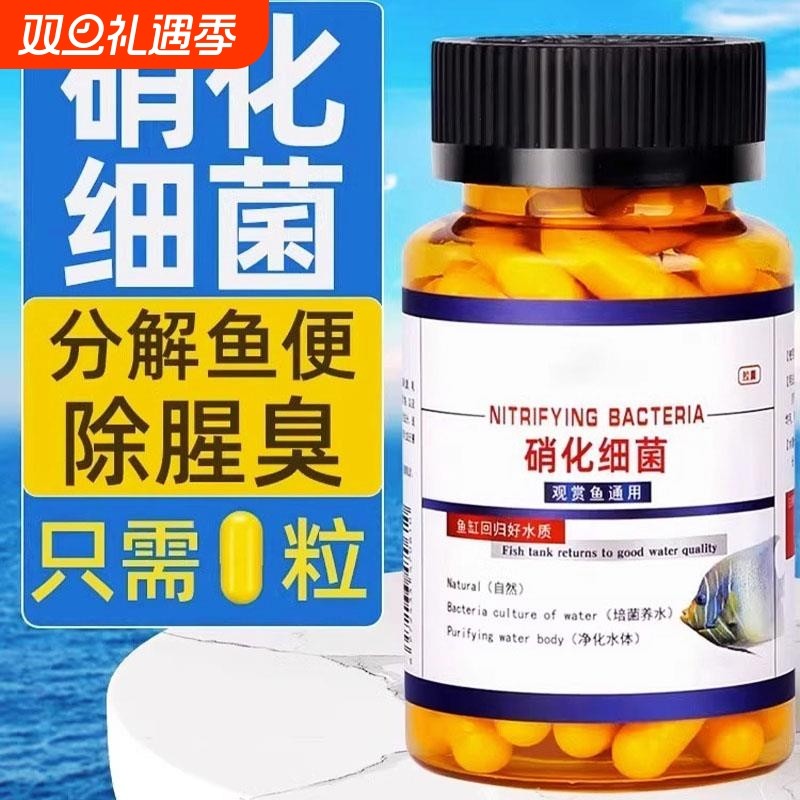 硝化细菌鱼缸专用净水剂胶囊养鱼净化水质消化培养活菌分解鱼粪便