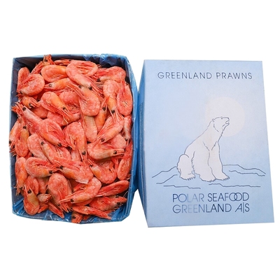 北极甜虾北极熊头籽北极虾刺身冰虾新鲜即食带籽冻虾元宝虾