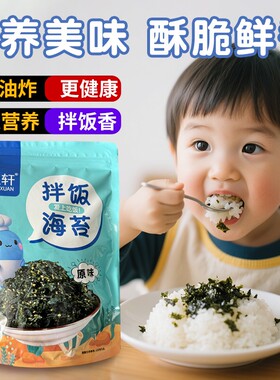 盈轩海苔碎芝麻炒海苔脆拌饭零食海苔辣味肉商用饭团袋装原味时刻