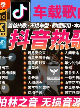 汽车载u盘歌曲抖音新款热歌榜经典dj无损mp3音乐优盘粤语音响民歌