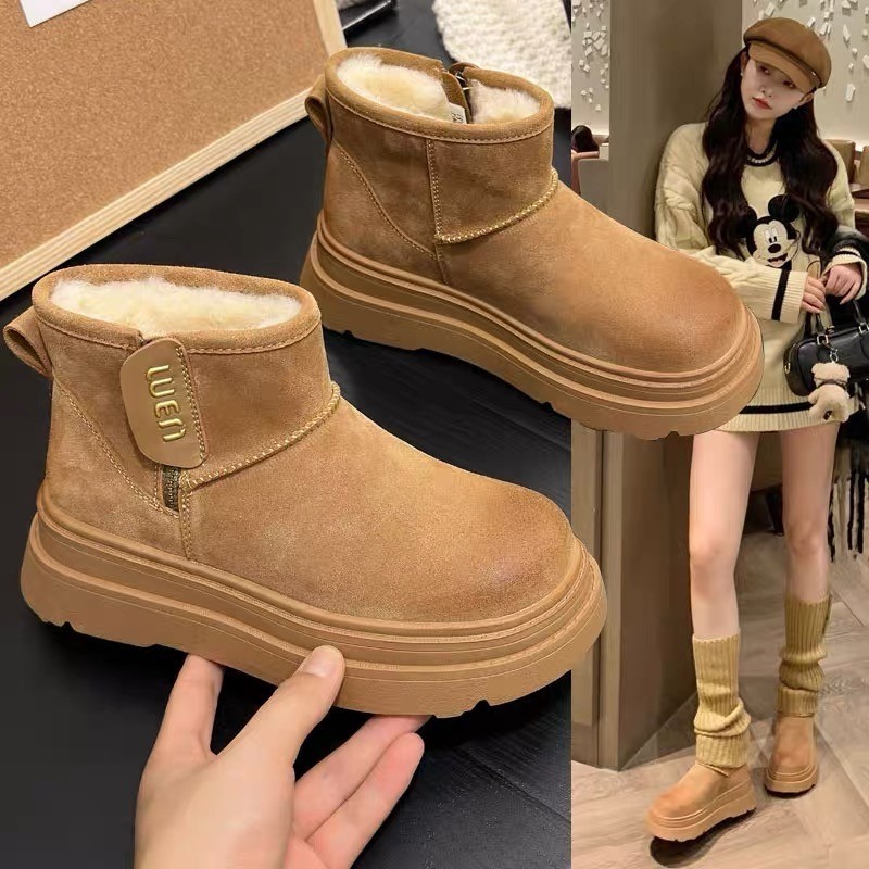 雪地靴女款2025秋冬季新款加绒加厚棉鞋厚底防水防滑短靴保暖棉靴,女鞋,棉鞋,淘宝优惠券,粉丝福利购,淘宝优惠卷