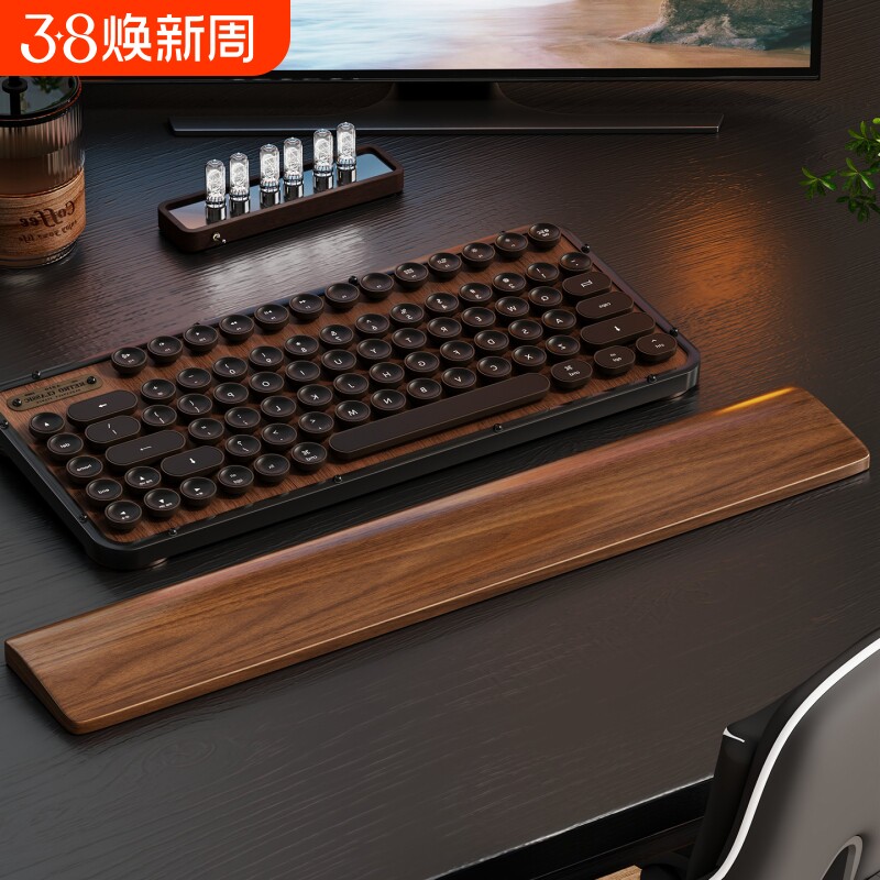 实木键盘手托机械键盘掌托木质腕托鼠标托垫护腕垫手腕垫高防滑垫