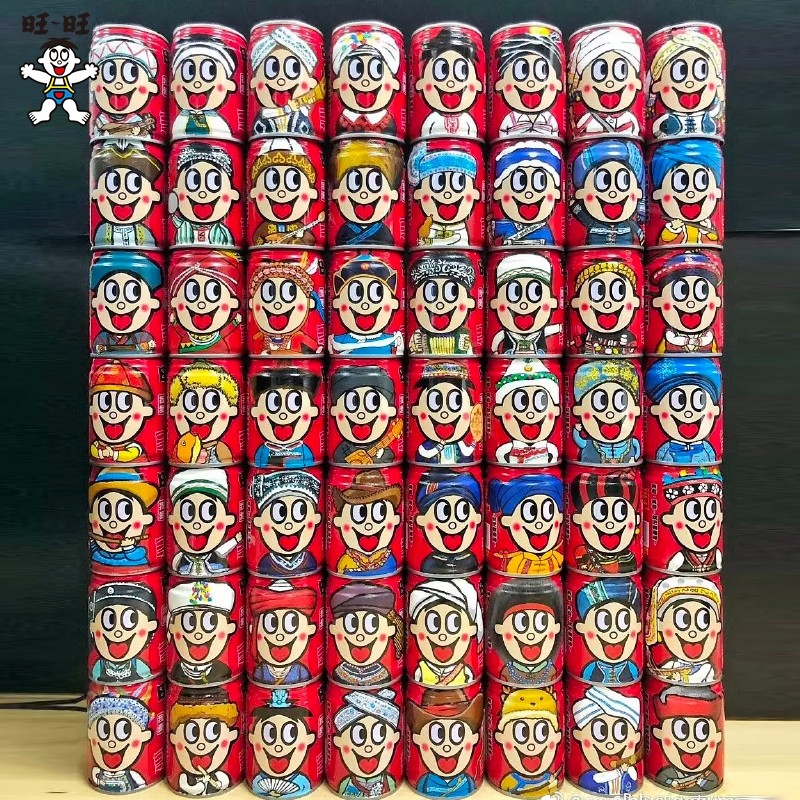 旺旺旺仔牛奶245ml*12罐装56民族版学生早餐奶女生送礼礼盒装整箱,咖啡/麦片/冲饮,调制乳（风味奶）,淘宝优惠券,粉丝福利购,淘宝优惠卷