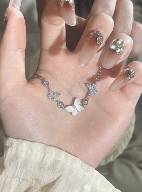 【幂琳】999纯银蝴蝶手链女生2026年新款轻奢小众精致抽拉手饰情