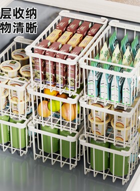 冰柜内部置物架冰箱分层提拉式