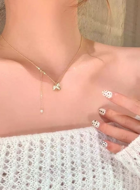 2026生肖金色小马项链女小红书同款马上有钱锁骨链高级感设计气质