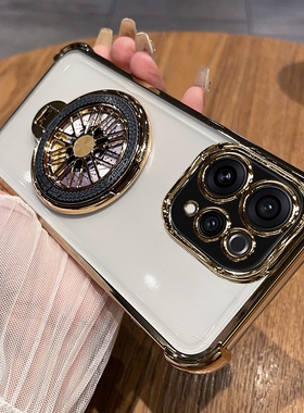 适用vivos50手机壳新款陀螺支架vivos50promini透明s50保护套s30硅胶自带镜头膜Pro全包气囊防摔s20男女高级