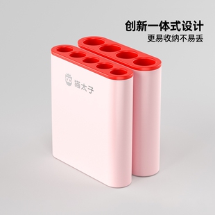 猫太子笔帽铅笔套小学生可站笔套铅笔头保护套软硅胶中性笔笔盖延长器儿童粗杆铅笔专用文具一体式收纳固定