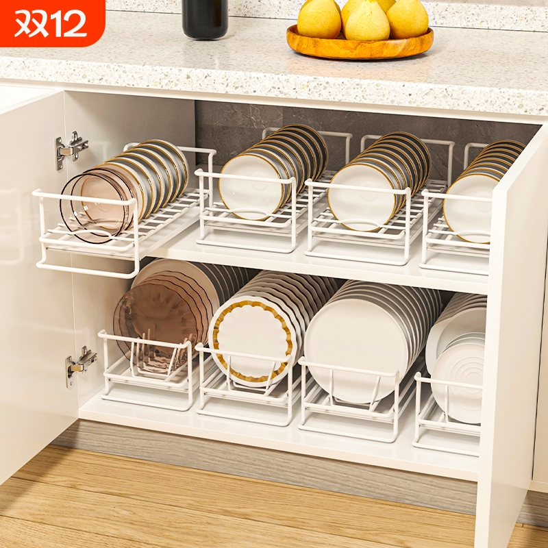 免安装碗盘收纳架厨房置物架碗架沥水架家用橱柜内筷盒放碗碟架子