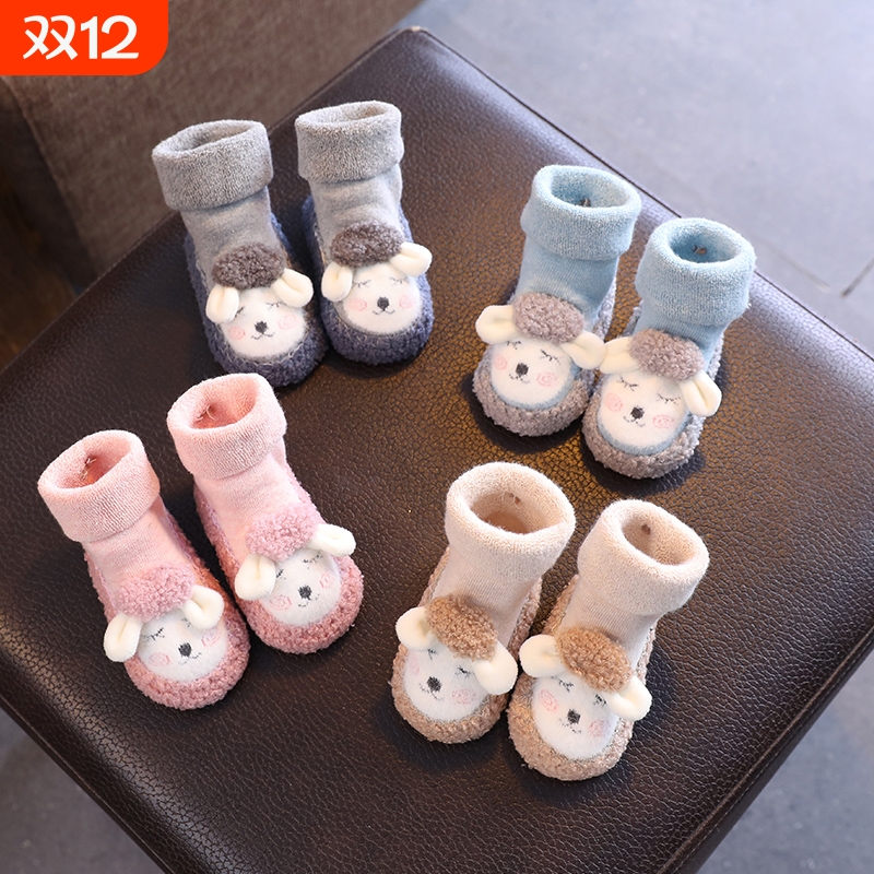 婴儿鞋秋冬季加厚保暖软底