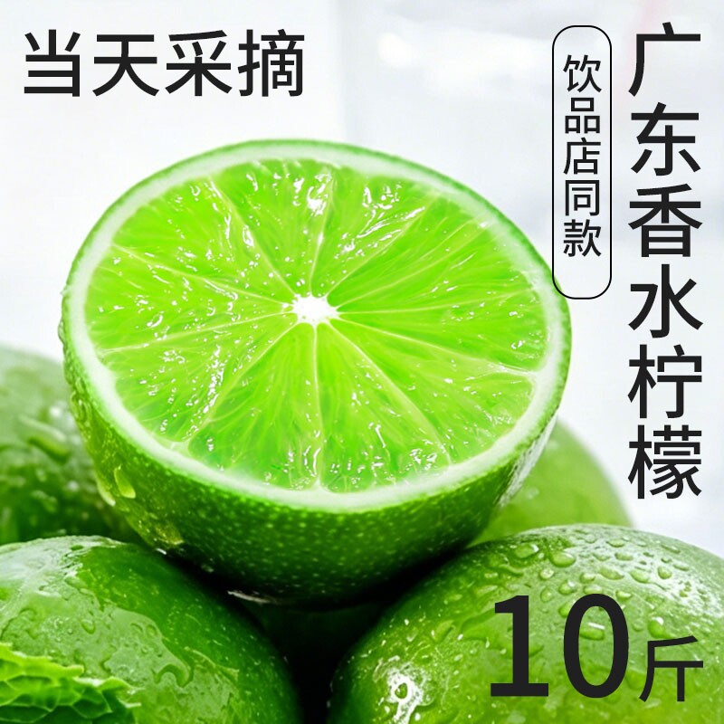 正宗香水柠檬一级果奶茶店广东新鲜现摘现发无籽香柠檬包邮鲜柠檬