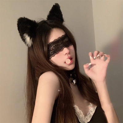 猫耳朵发箍情调眼罩面纱