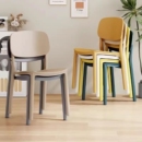 家用久坐餐椅靠背凳子加厚塑料耐用舒服小椅餐桌折叠现代简约高级