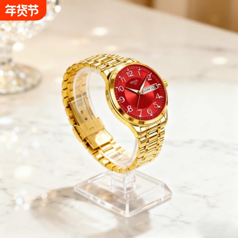 男士手表男正品名牌全自动非机械表男款商务防水石英腕表镂空夜光