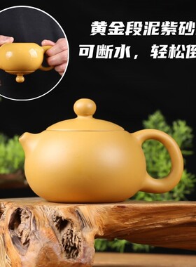 紫砂壶茶壶黄金小号泡茶壶段泥手工壶陶瓷家用茶具西施壶单壶养壶