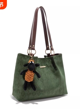 Chvains Kuen包包女2024新款潮通勤复古大容量单肩托特包高级感