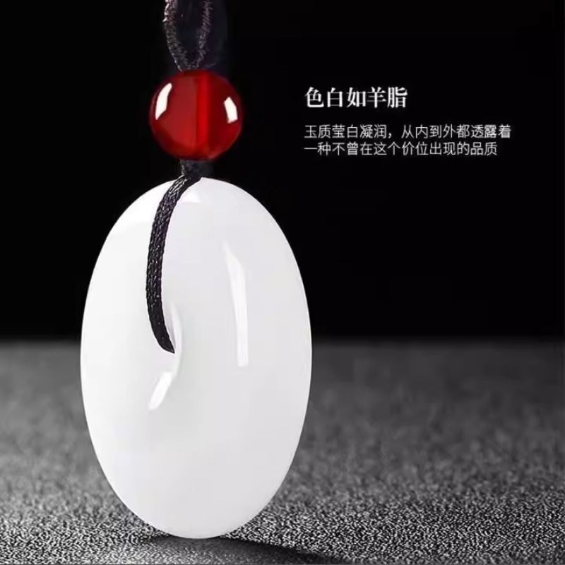 纯天然平安扣大号吊坠男女情侣款玉佩挂件平安扣玉坠玉佩玉石f33