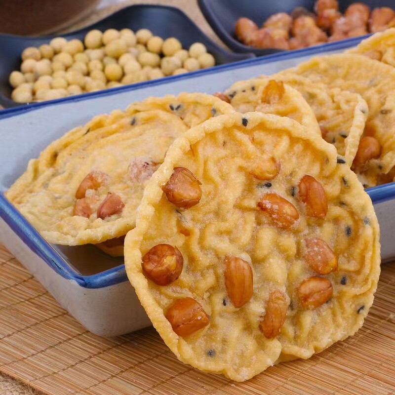 梅州客家特产铁勺饼江西月亮巴锅巴饼传统小吃糕点油炸休闲小吃