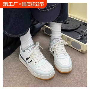 莘路森韩版厚底休闲小白鞋女ins潮2024秋季新款小众百搭德训板鞋