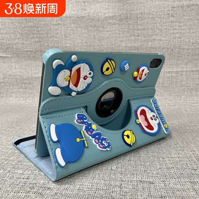 叮当猫适用华为matepad11.5保护套se10.4荣耀v7平板v8pro壳2024旋转皮套pro10.8寸外壳m5青春x8电脑6防摔畅享