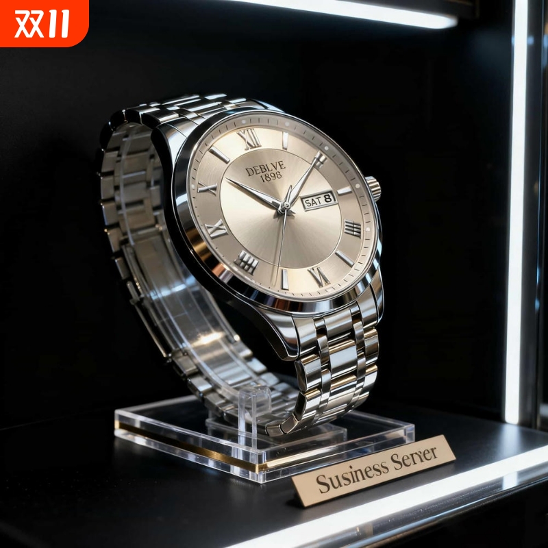 男款手表防水石英腕表高级感男士全自动非机械表正品名牌钢带商务