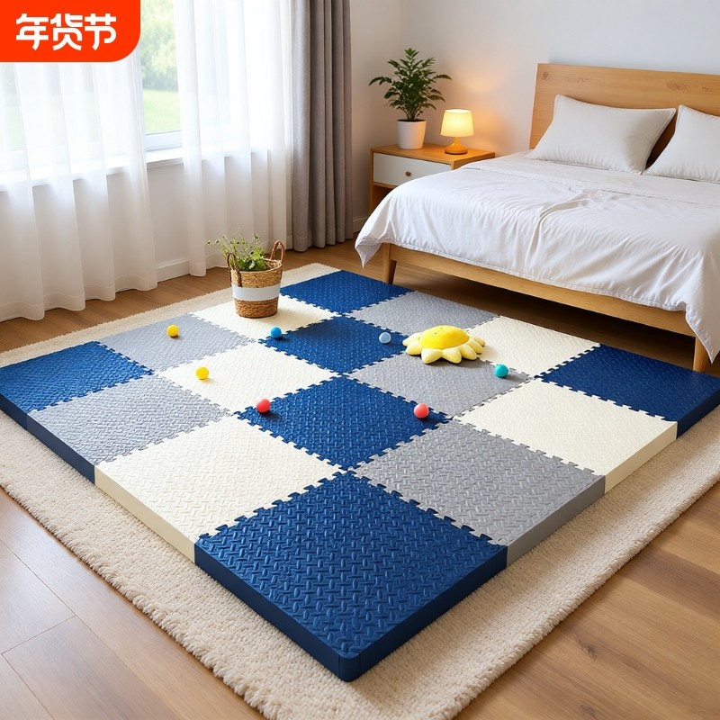 儿童宝宝爬行爬爬垫泡沫地垫防滑拼接垫子进门吸水无甲醛家用卧室