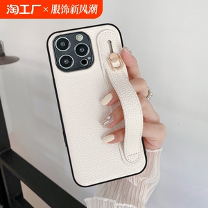 适用vivoy200i手机壳ins风y100手腕带y78秋冬款y77e支架y35M欧美y76s防摔y33s皮质y12时尚y19高级y70t保护套