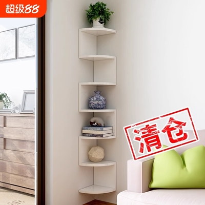 墙角置物架转角柜拐角墙上卧室墙壁书架厨房三角悬空墙面收纳装饰