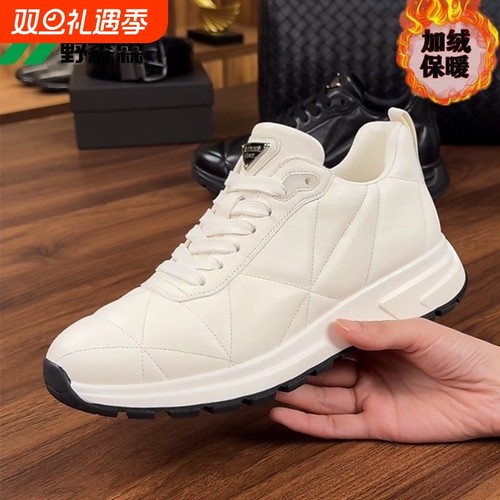 欧美潮牌真皮牛皮潮牌男鞋休闲鞋男真皮潮流冲孔软底透气鞋子男款