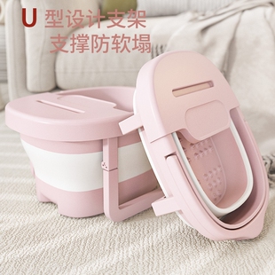 折叠泡脚桶家用2025新款 保温按摩冬洗脚桶过小腿养生洗脚盆 便携式