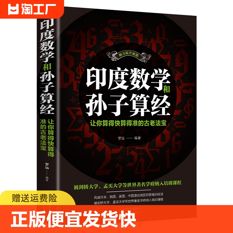 正版速发 印度数学和孙子算经让你算得快算得准 古老印度数学小学速算印度数学启蒙游戏中小学生思维训练越玩越聪明印度数学