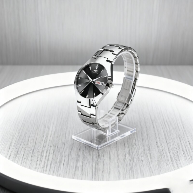 手表男款机械风全自动防水高级感全自动男表数字双日历防水腕表男