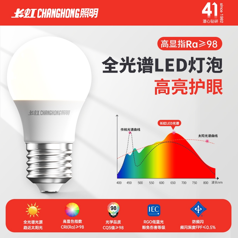长虹照明全光谱led节能灯泡护眼