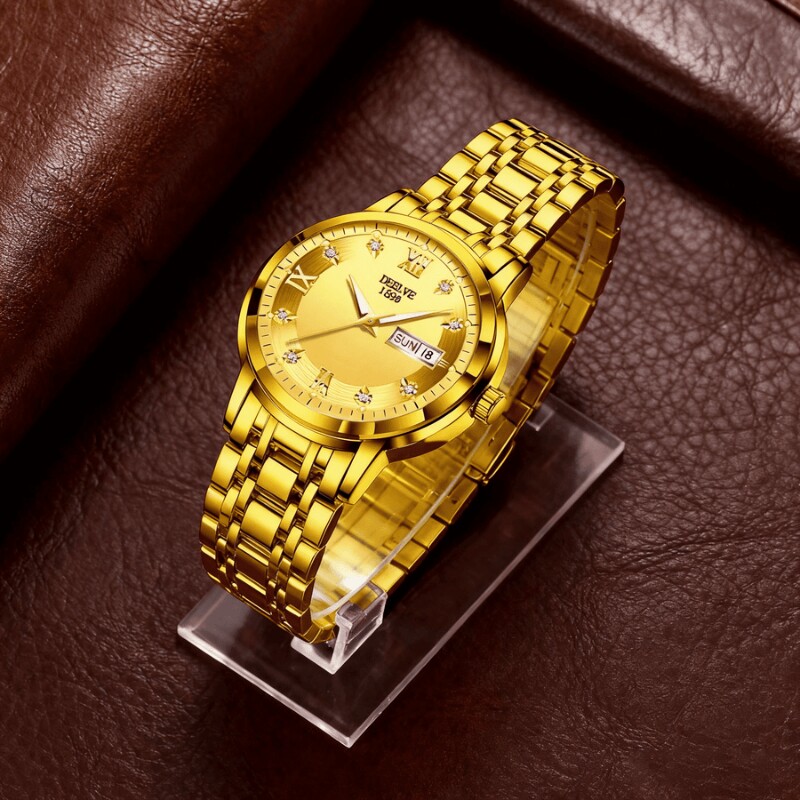 老人手表男士爸爸女款情侣表防水老年人学生石英表男款非机械表礼