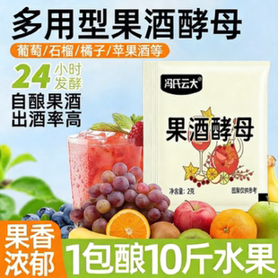 果酒专用酵母酒曲酿酒水果酒葡萄桔子火龙苹果酒发酵粉酒曲旗舰店