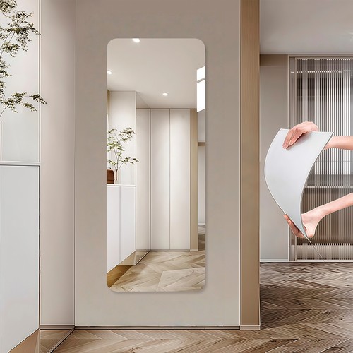 亚克力软镜子全身穿衣镜贴墙自粘镜子高清镜子家用墙面衣柜试衣镜