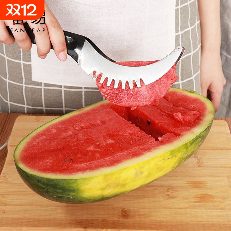切西瓜工具A1vo0-切片器不锈钢挖开切块切丁水果取肉器快速分割