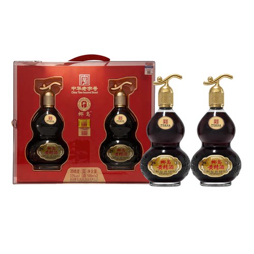 椰岛黄精酒 福星高照礼盒 节日送礼送长辈 33度 500ml*2瓶 礼盒装