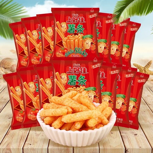 上好佳番茄味薯条虾条追剧土豆条办公室小吃儿童零食休闲食品