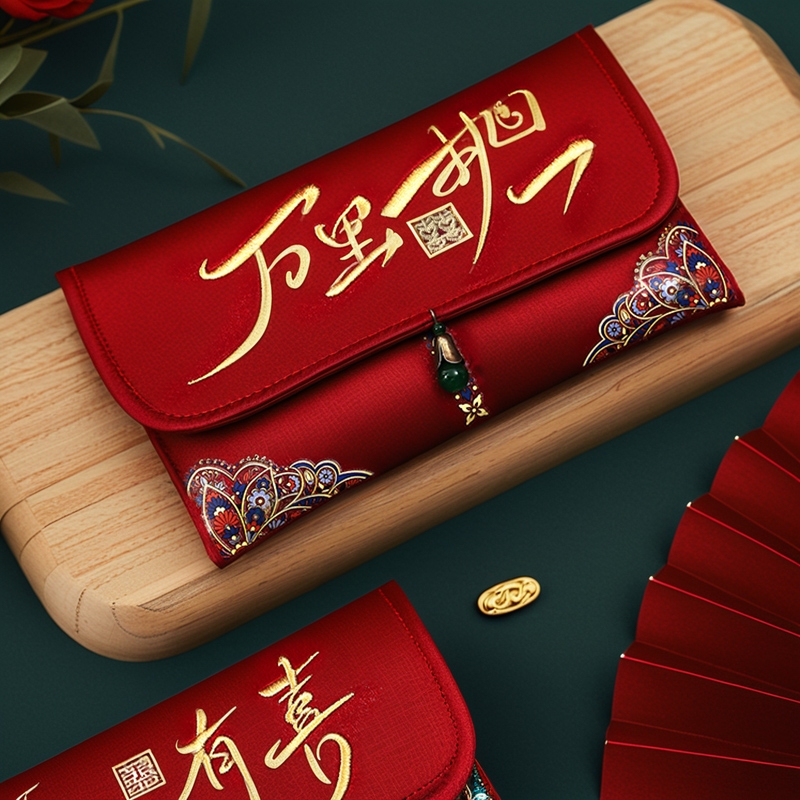 红包结婚专用婚礼父母改口费敬茶袋布艺刺绣万元红包订婚2025新款