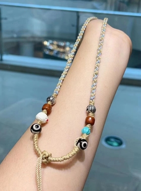 藏风棉绳项链绳 时尚好看精工diy手工编织手串男女文玩配饰品