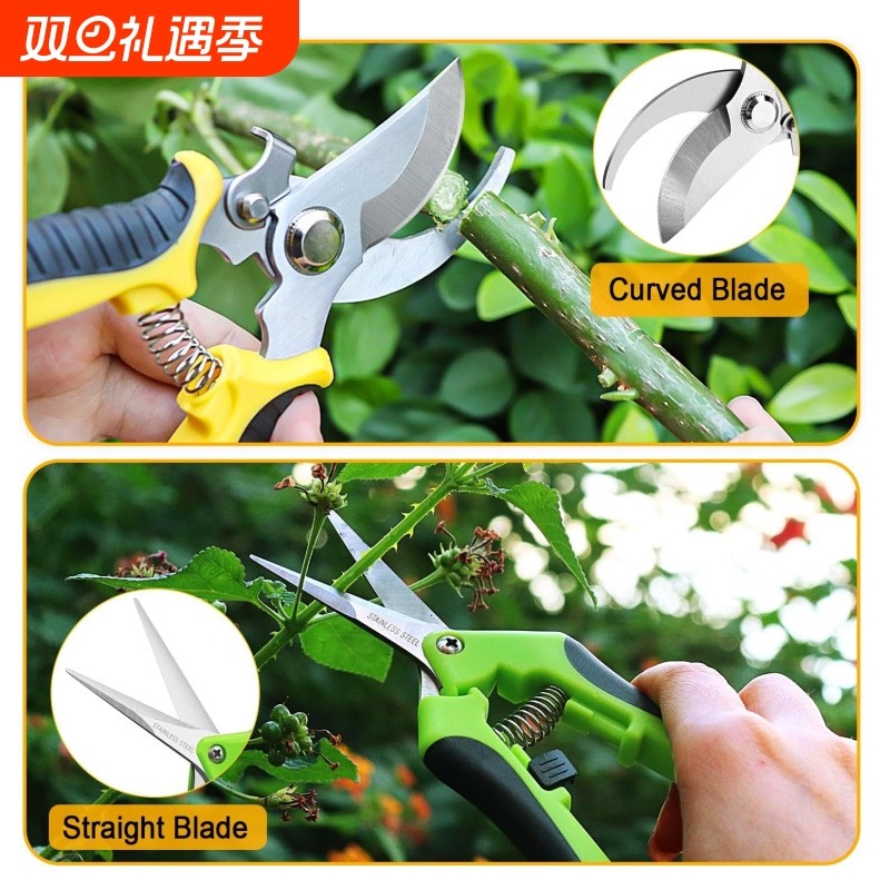 跨境热销2pc树枝剪花枝剪园艺剪摘果剪盆栽修剪园林工具伸缩