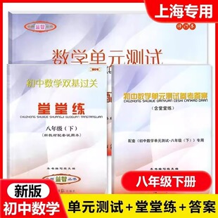 2024-2025堂堂练八下数学初中数学双基过关堂堂练八年级下册8第二学期数学单元测试卷光明日报出版社上海沪教版新版八下数学堂堂练