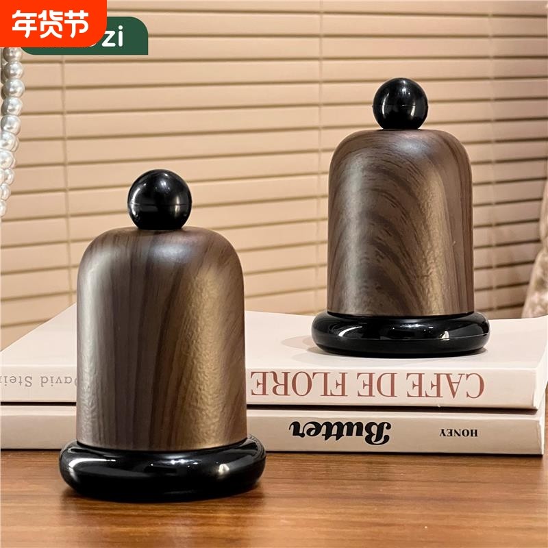 中古风创意牙签盒客厅家用轻者木纹高颜值牙线棉签桶收纳盒,收纳整理,牙签盒,淘宝优惠券,粉丝福利购,淘宝优惠卷